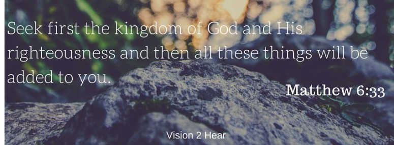 Seek first the kingdom of God and His